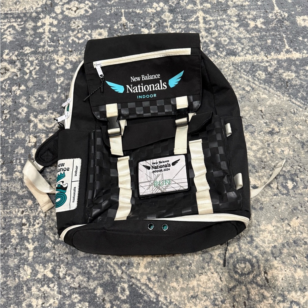 New Balance Nationals Black and White Backpack